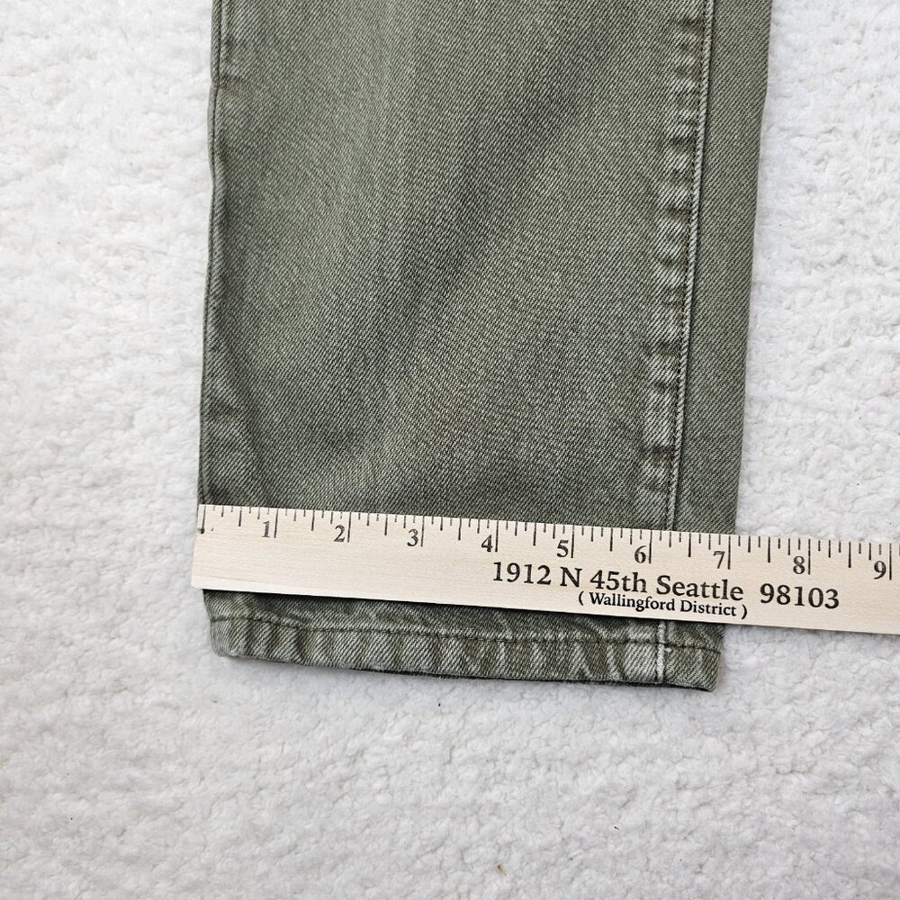 Lucky Brand Jeans Men 29x32 Elko Grape Leaf Green Denim 221 Straight Retro‎ - Picture 14 of 16